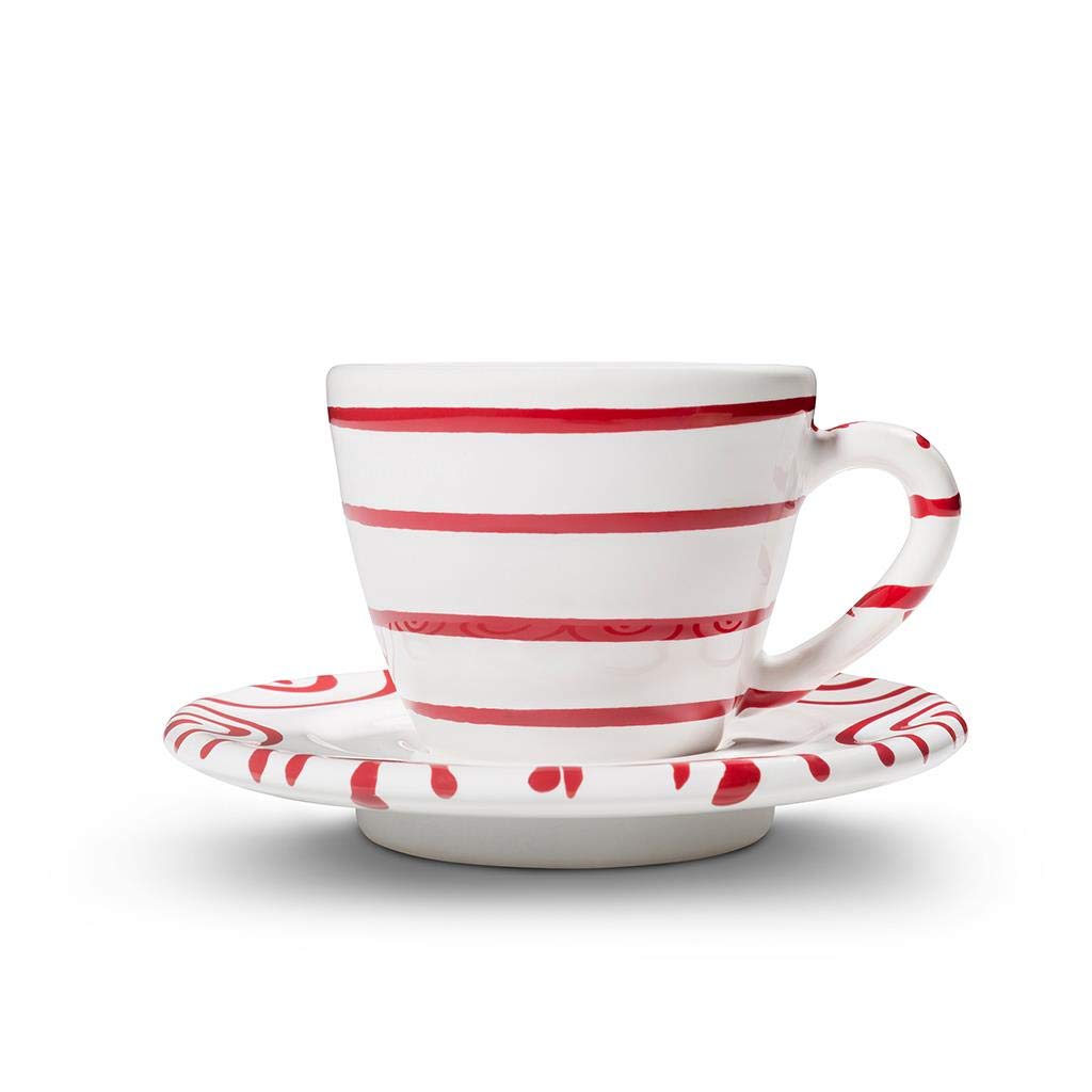 gmundner-keramik-rotgeflammt-espresso-for-you-gourmet-geschirrset-tasse-untertel image 3