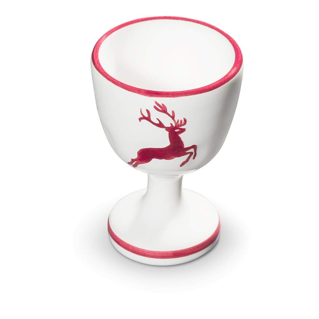 gmundner-keramik-bordeauxroter-hirsch-eierbecher-glatt-4-9-cm image 1