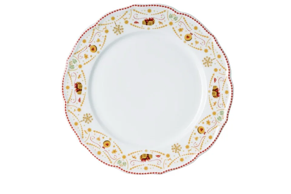 hutschenreuther-christmas-love-teller-flach-27-cm-rot-beige image 1
