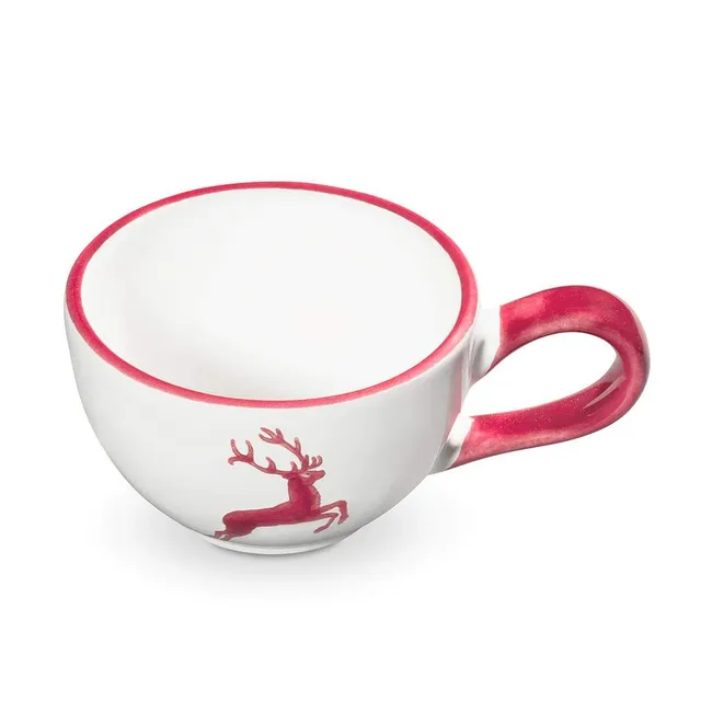 gmundner-keramik-mokkatasse-60-ml-bordeauxroter-hirsch image 1