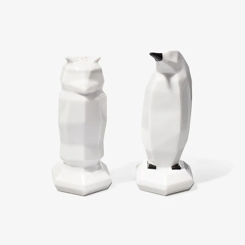 augarten-geschenkset-salz-und-pfefferstreuer-eule-pinguin-wei-handbemalt image 1