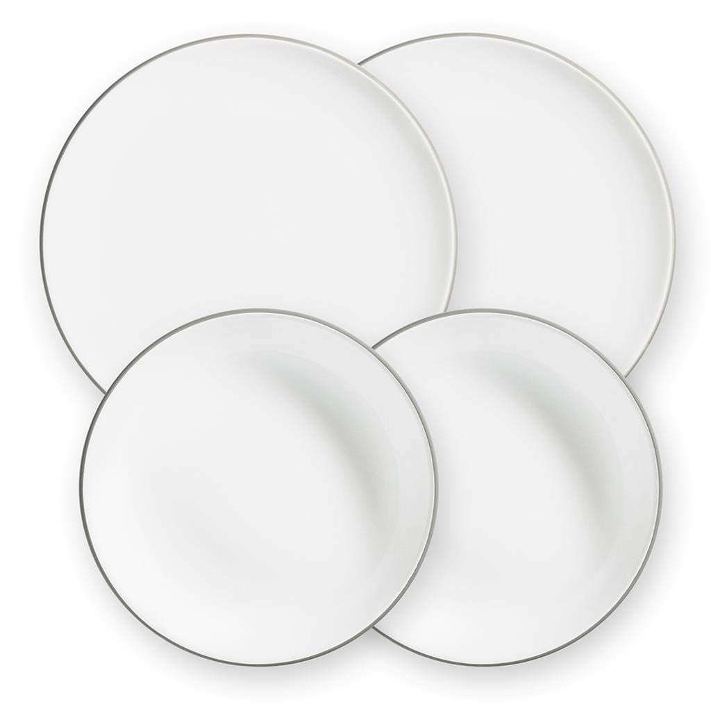 gmundner-keramik-dinner-for-two-classic-geschirrset-grauer-rand-2-personen-set-h image 1