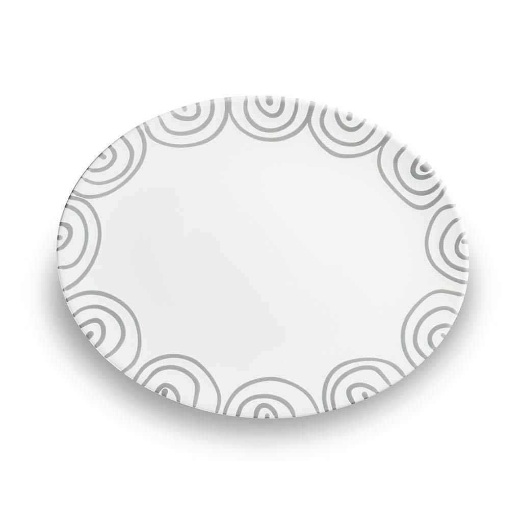 gmundner-keramik-platte-oval-33-cm-graugeflammt image 2