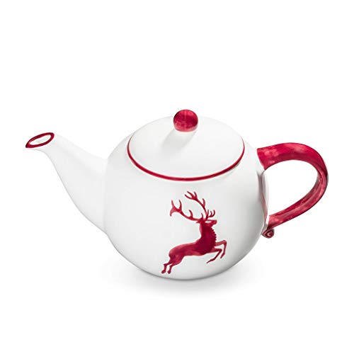 gmundner-keramik-teekanne-glatt-1-5-liter-bordeauxroter-hirsch image 4