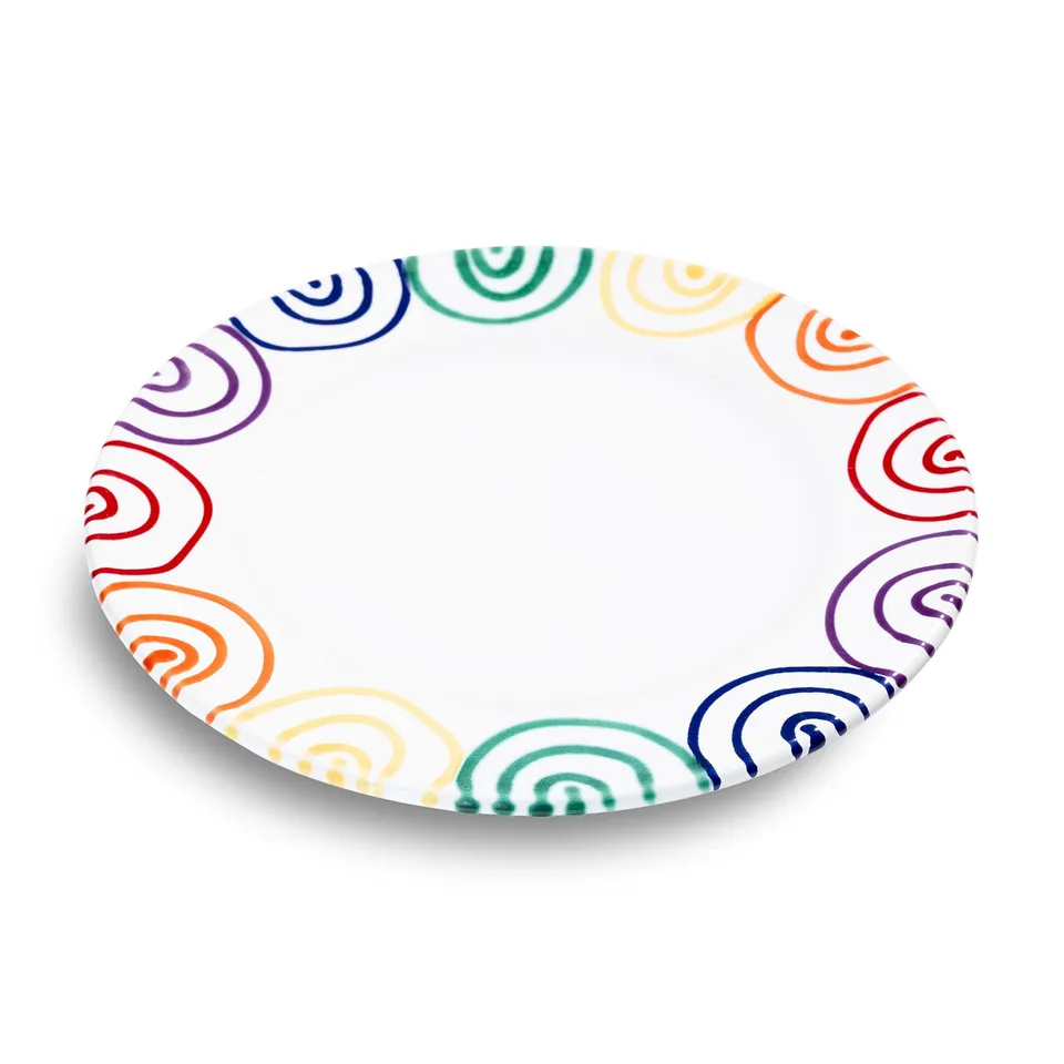 gmundner-keramik-regenbogen-dessertteller-gourmet-22-cm-handgemacht-in-sterreich image 1