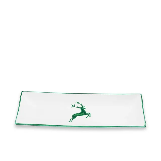 gmundner-keramik-platte-rechteckig-36x15-cm-gr-ner-hirsch image 1