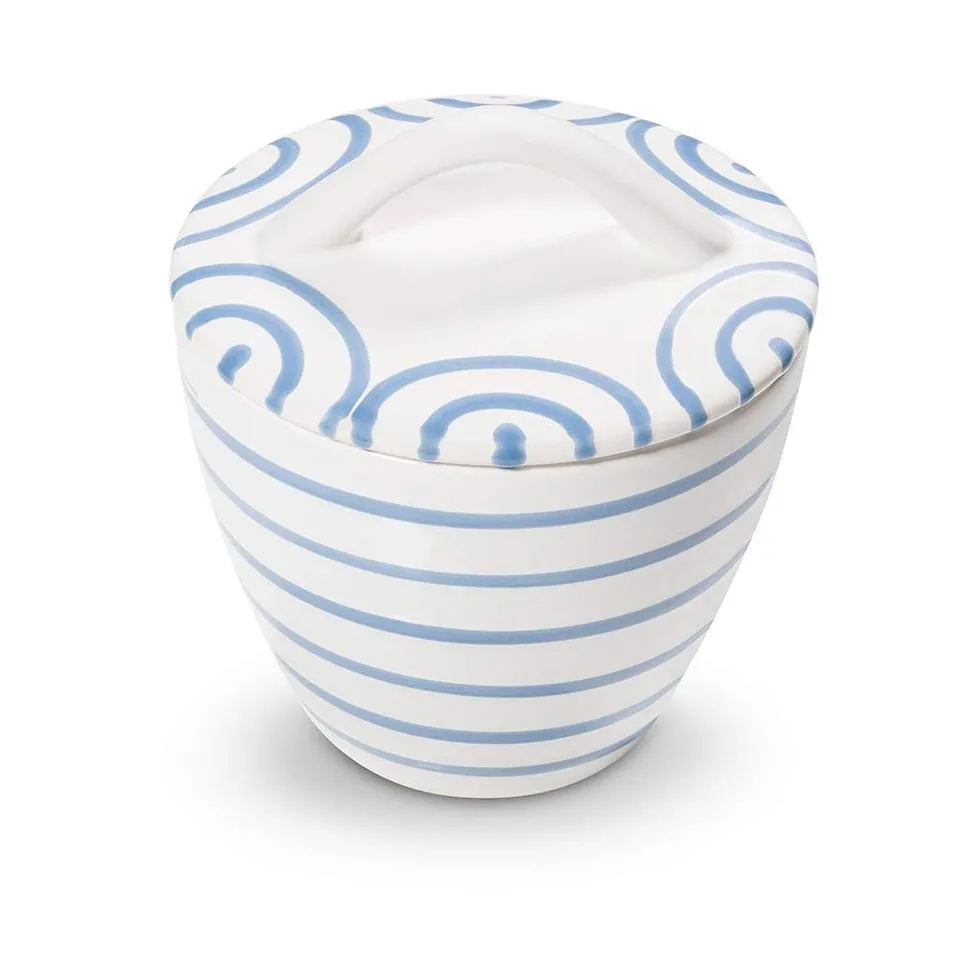 gmundner-keramik-zuckerdose-gourmet-9-cm-blaugeflammt-handgemacht-in-sterreich image 1