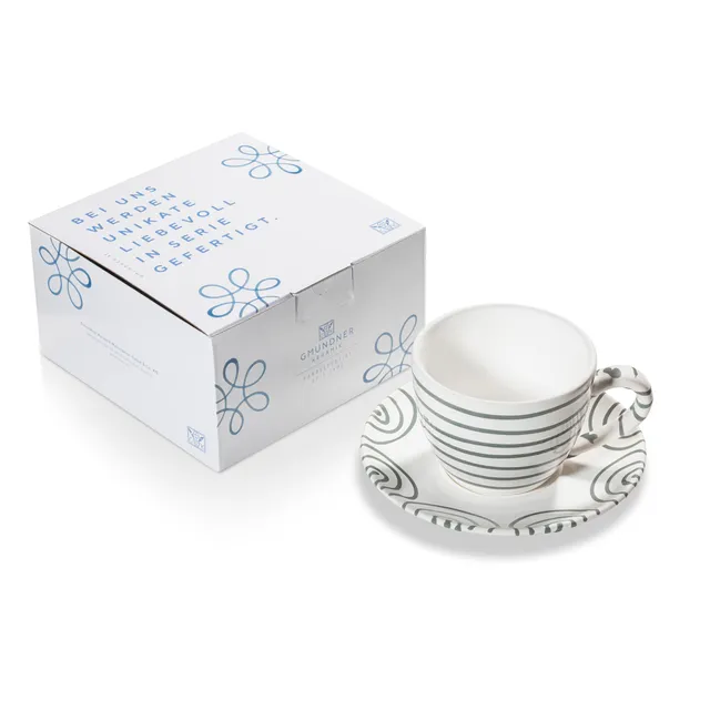 gmundner-keramik-graugeflammt-teetasse-maxima-mit-unterteller image 1
