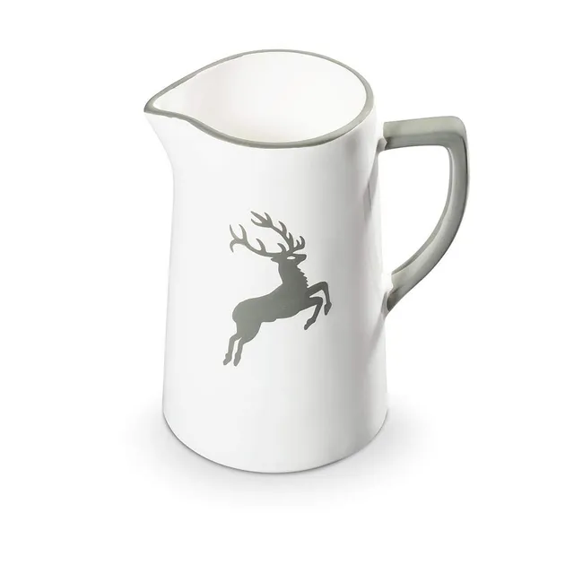 gmundner-keramik-wasserkrug-grauer-hirsch-0-7-liter-handgemacht-in-sterreich image 1