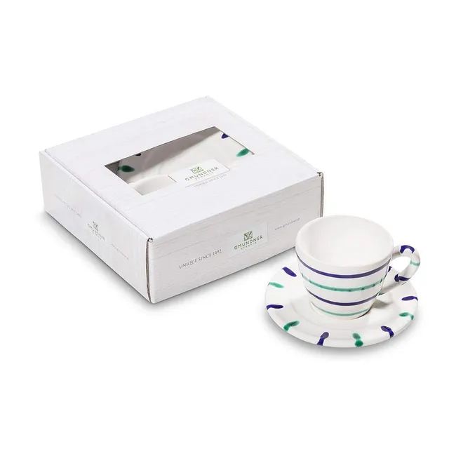 gmundner-keramik-traunsee-espresso-for-you-gourmet-set-2-teilig-tasse-mit-untert image 1