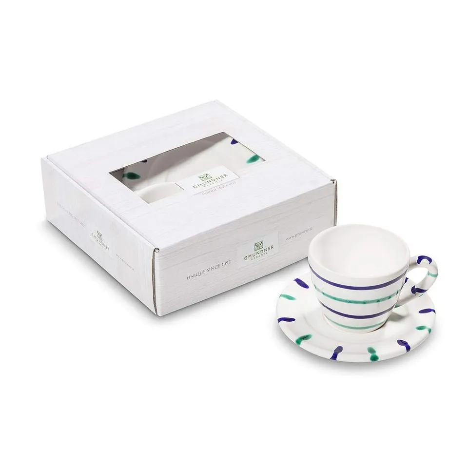gmundner-keramik-traunsee-espresso-for-you-gourmet-set-2-teilig-tasse-mit-untert image 1