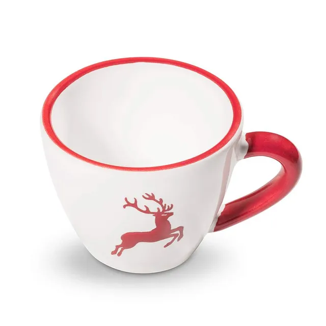 gmundner-keramik-espressotasse-gourmet-0-06-liter-rubinroter-hirsch image 1