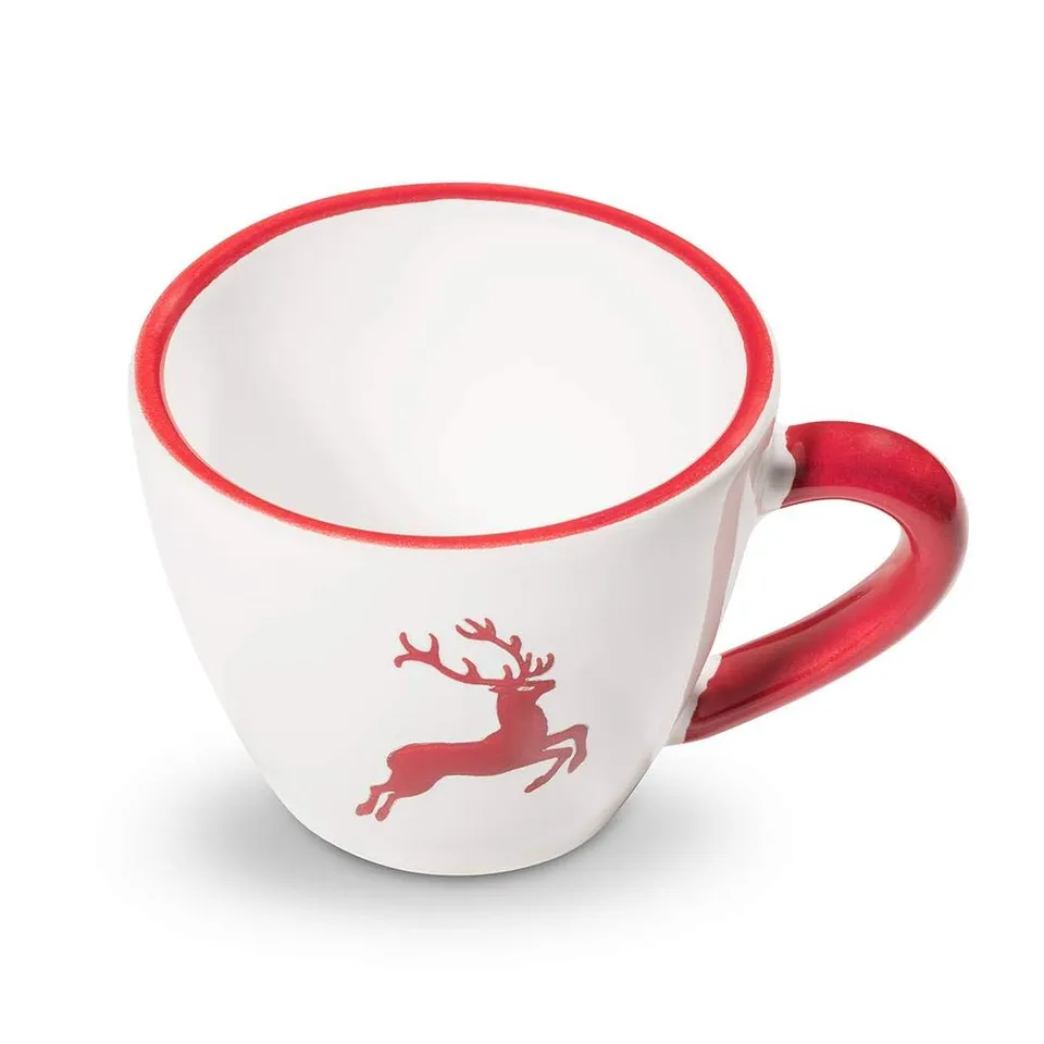gmundner-keramik-espressotasse-gourmet-0-06-liter-rubinroter-hirsch image 1