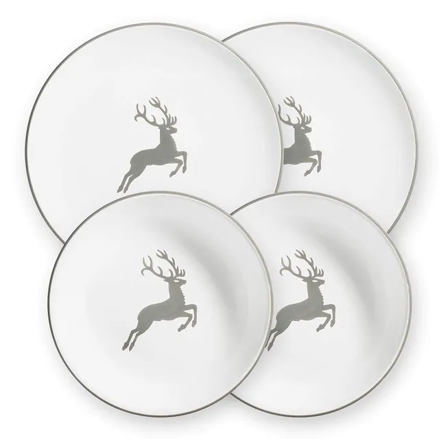 gmundner-keramik-dinner-for-two-classic-geschirrset-grauer-hirsch-4-teilig-2-sup image 1