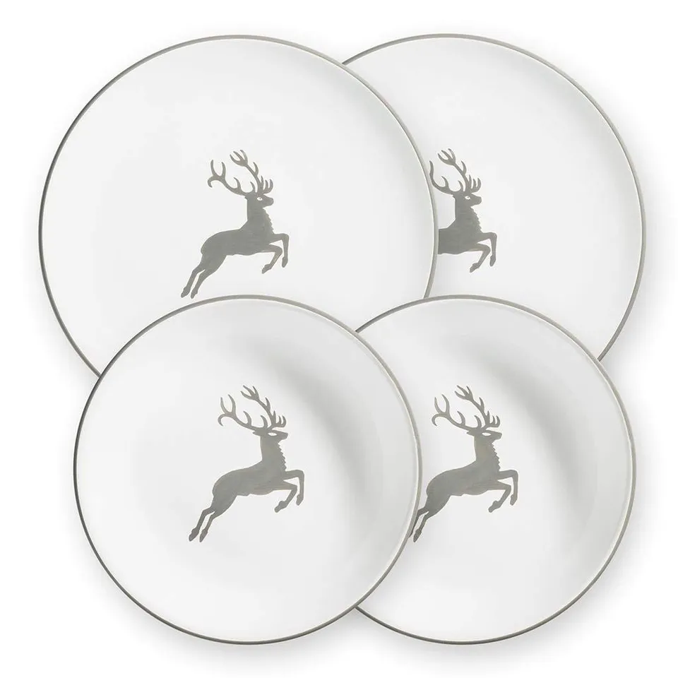 gmundner-keramik-dinner-for-two-classic-geschirrset-grauer-hirsch-4-teilig-2-sup image 1