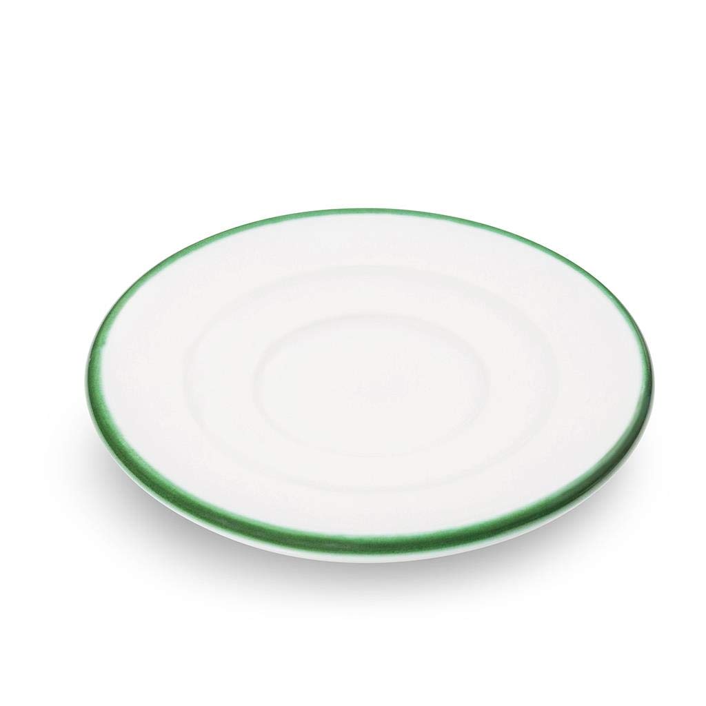 gmundner-keramik-unterteller-espresso-gourmet-11-cm-gr-ner-rand-handgemacht-in-s image 1
