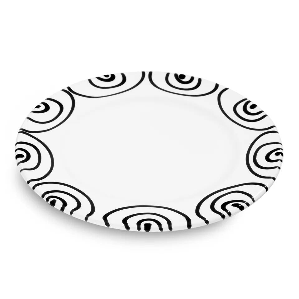 gmundner-keramik-schwarzgeflammt-dessertteller-gourmet-22-cm-handgemacht-in-ster image 1