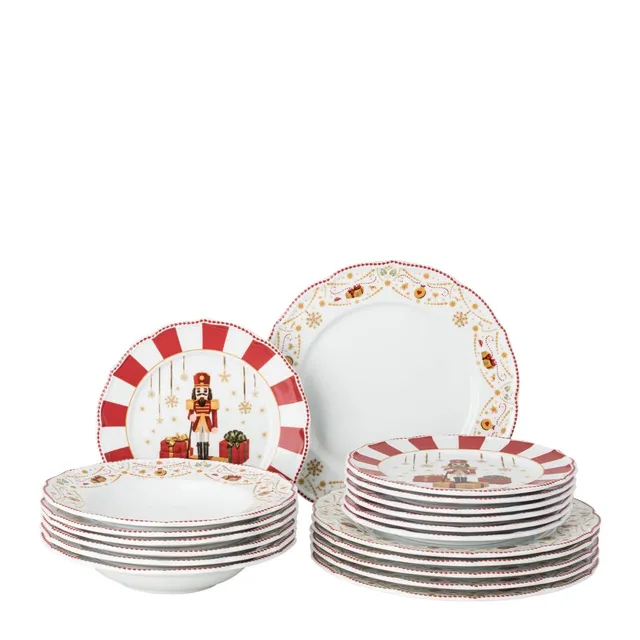 hutschenreuther-christmas-love-tellerset-18-teilig-porzellan-rot-f-r-6-personen image 1