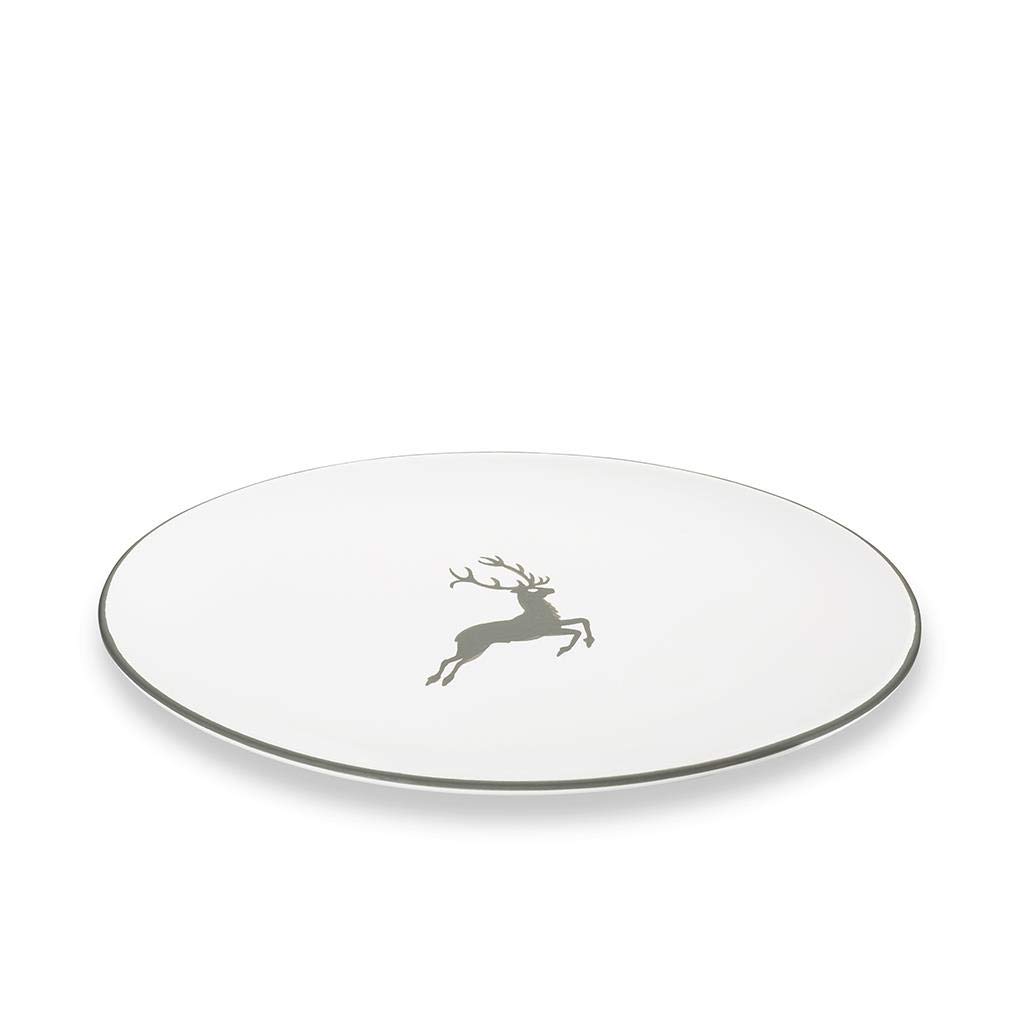 gmundner-keramik-platte-oval-28-x-21-cm-grauer-hirsch image 1