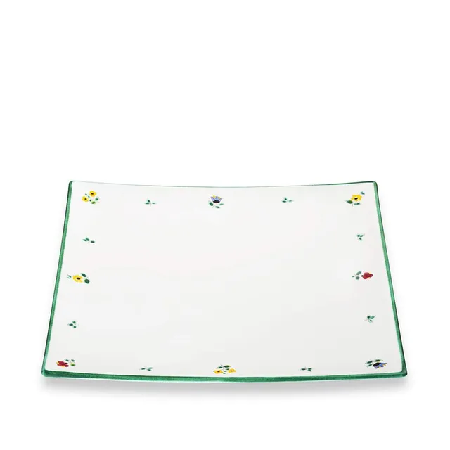 gmundner-keramik-platzteller-eckig-31-x-31-cm-streublume image 1