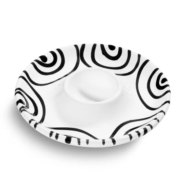 gmundner-keramik-schwarzgeflammt-eierbecher-glatt-12-cm-handgemacht image 1