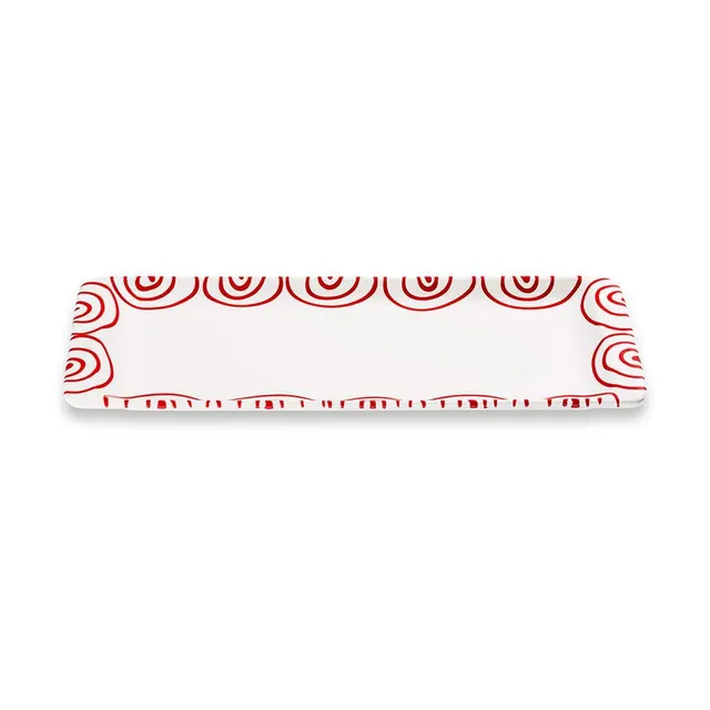 gmundner-keramik-stollenplatte-42-x-16-cm-rotgeflammt-handgemacht-in-sterreich image 1