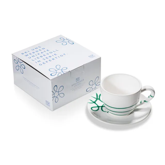 gmundner-keramik-pur-geflammt-gr-n-teetasse-maxima-mit-unterteller image 1