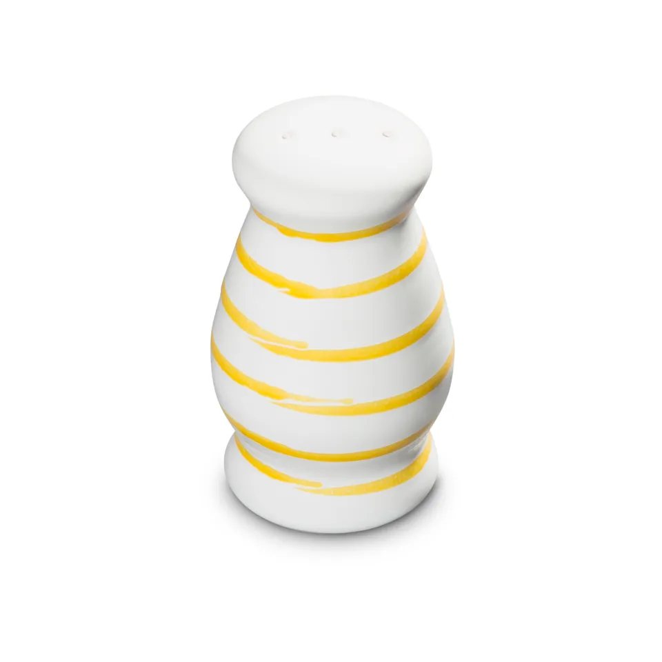 gmundner-keramik-pfefferstreuer-bauchig-5-3-cm-gelbgeflammt image 1