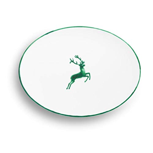 gmundner-keramik-platte-oval-28x21-cm-gr-ner-hirsch image 4