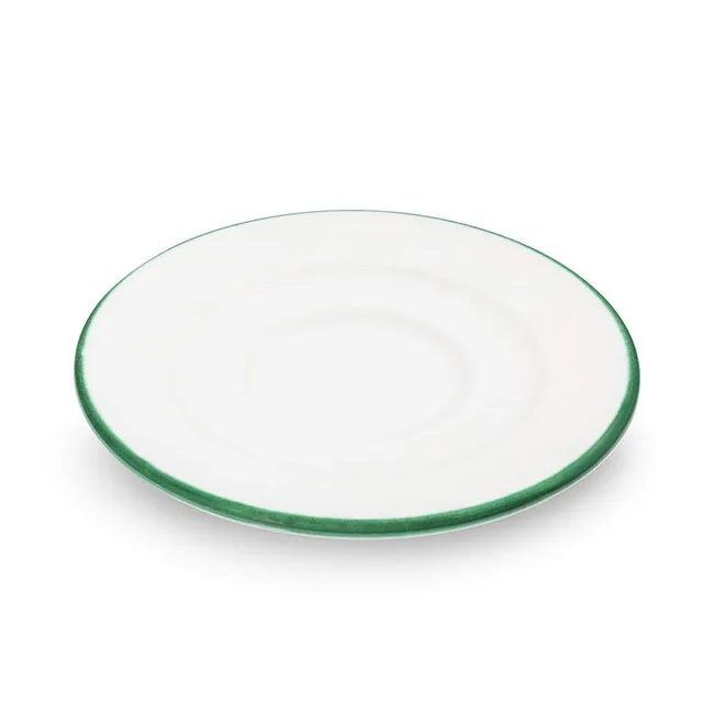 gmundner-keramik-unterteller-kaffee-gourmet-gr-ner-rand-16-cm-handgemacht-in-ste image 1
