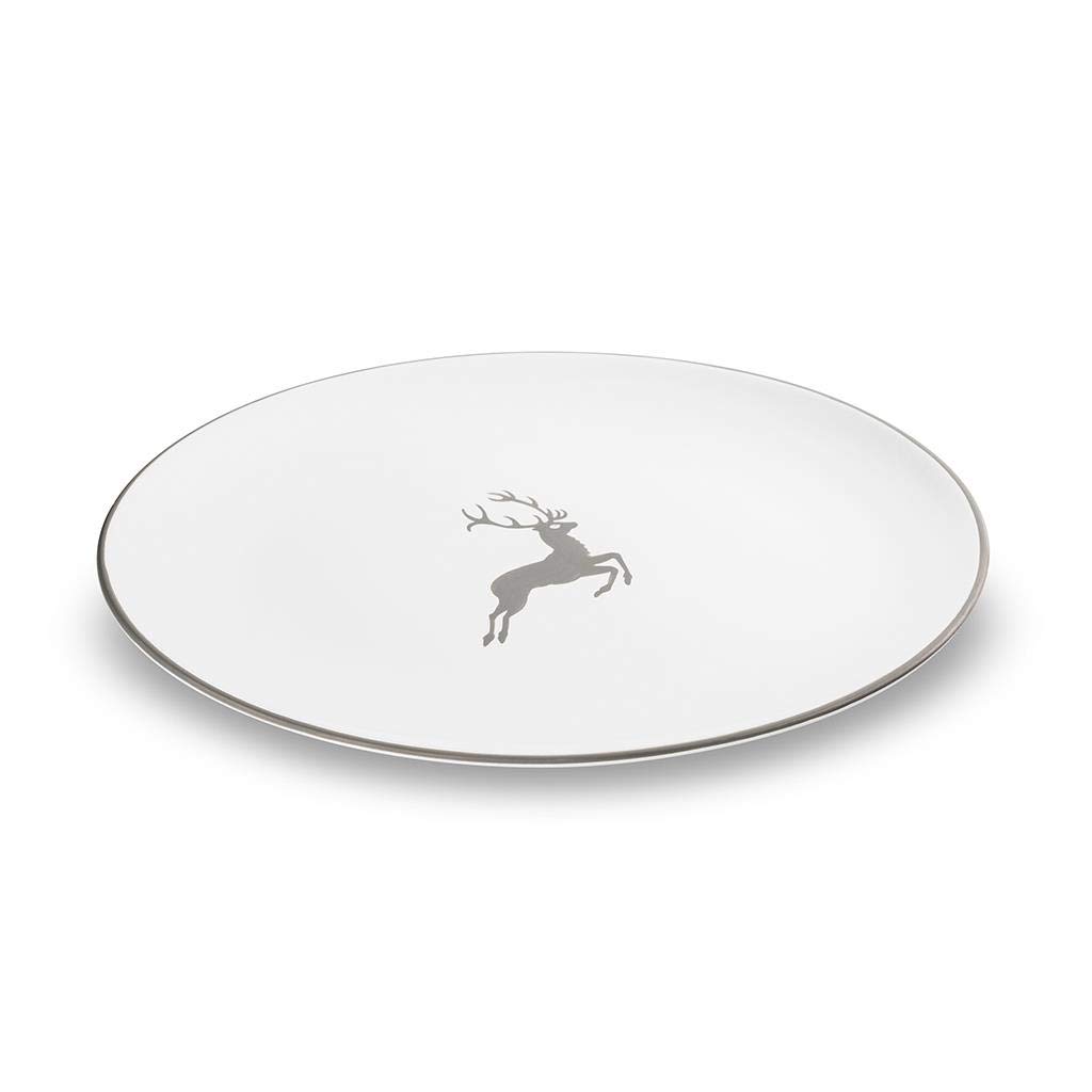 gmundner-keramik-grauer-hirsch-platte-oval-33-x-26-cm-handgemacht-in-sterreich image 1
