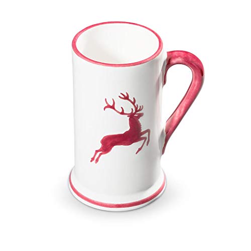 gmundner-keramik-bierkrug-0-3-liter-bordeauxroter-hirsch image 4