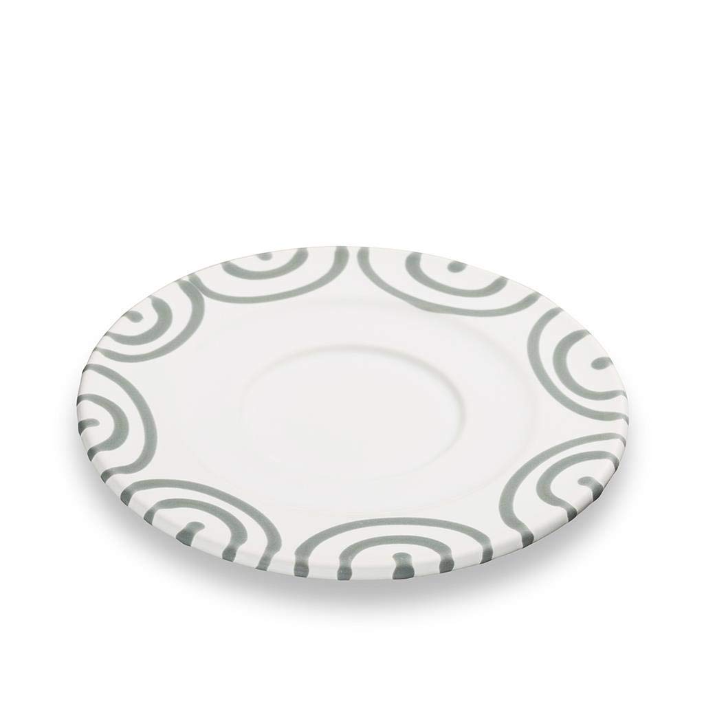 gmundner-keramik-unterteller-cappuccino-gourmet-14-cm-graugeflammt image 1