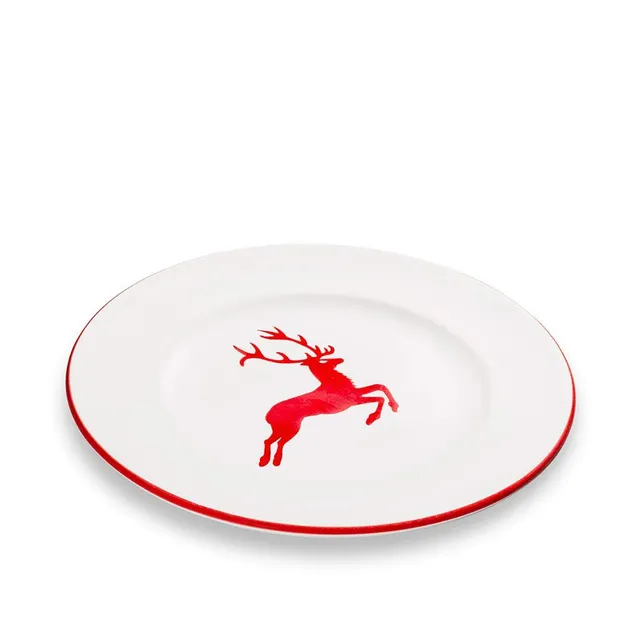 gmundner-keramik-dessertteller-gourmet-rubinroter-hirsch-18-cm image 1
