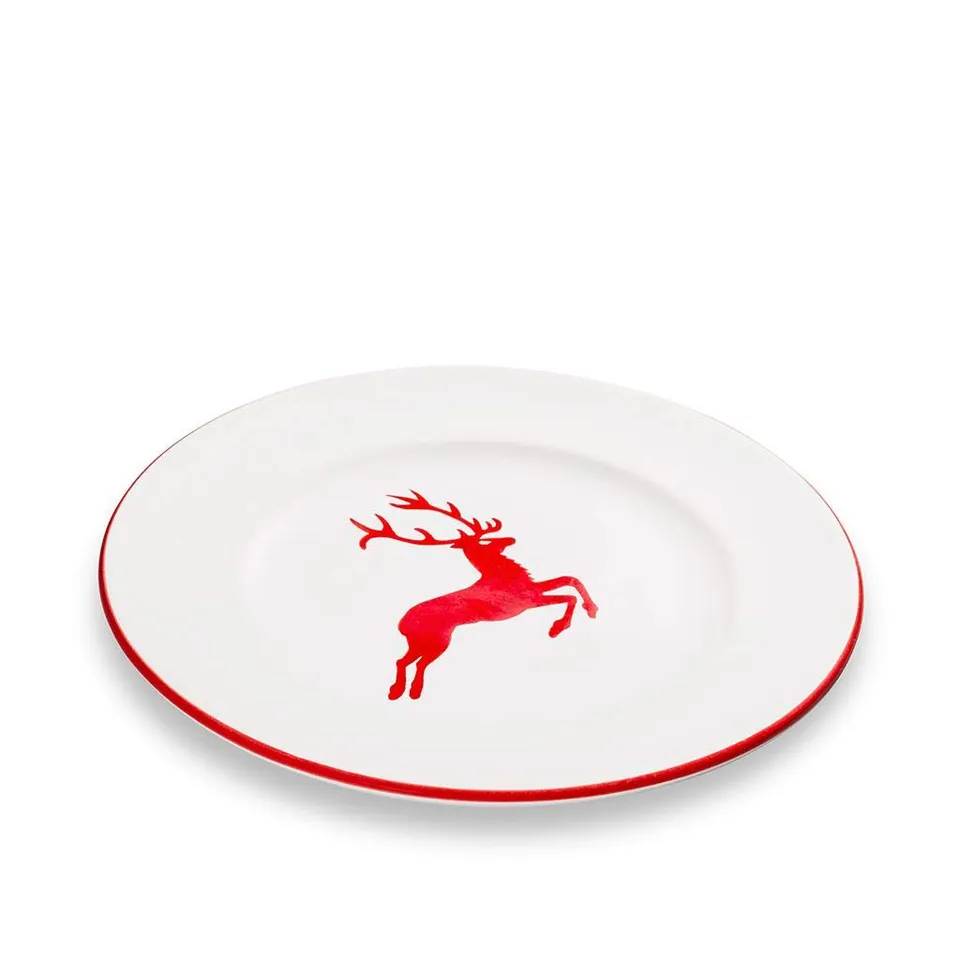 gmundner-keramik-dessertteller-gourmet-rubinroter-hirsch-18-cm image 1