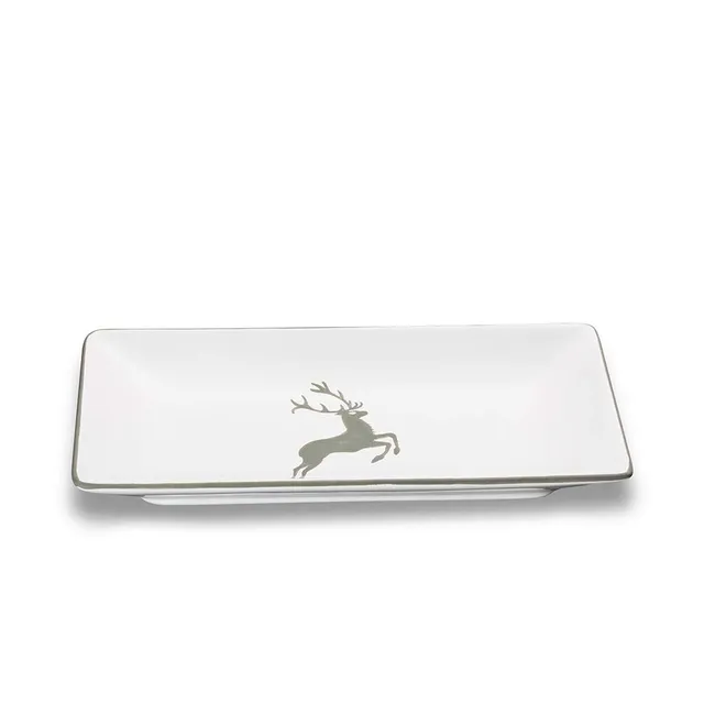 gmundner-keramik-snackschale-grauer-hirsch-22-x-11-cm-handgemacht-in-sterreich image 1