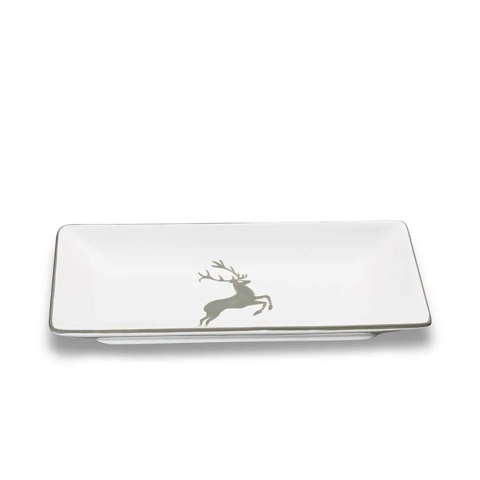 gmundner-keramik-snackschale-grauer-hirsch-22-x-11-cm-handgemacht-in-sterreich image 1