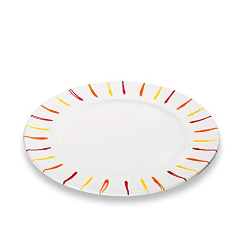 gmundner-keramik-speiseteller-gourmet-29-cm-buntgeflammt-handgemacht-in-sterreic image 8