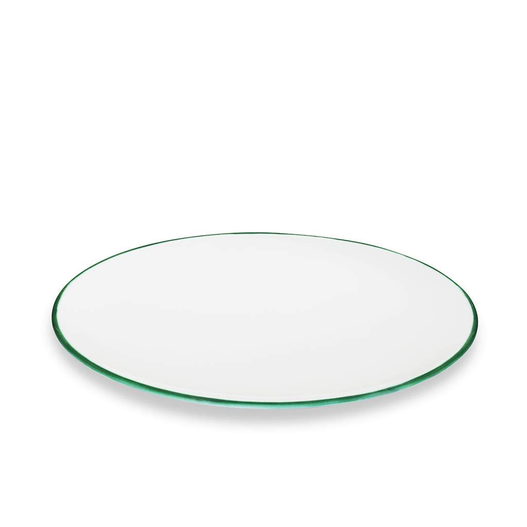 gmundner-keramik-platte-oval-28-x-21-cm-dekor-gr-ner-rand-handgemacht-in-sterrei image 1