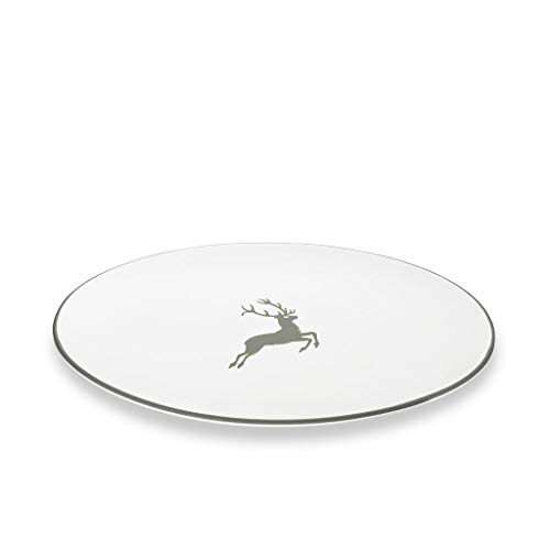 gmundner-keramik-platte-oval-28-x-21-cm-grauer-hirsch image 3