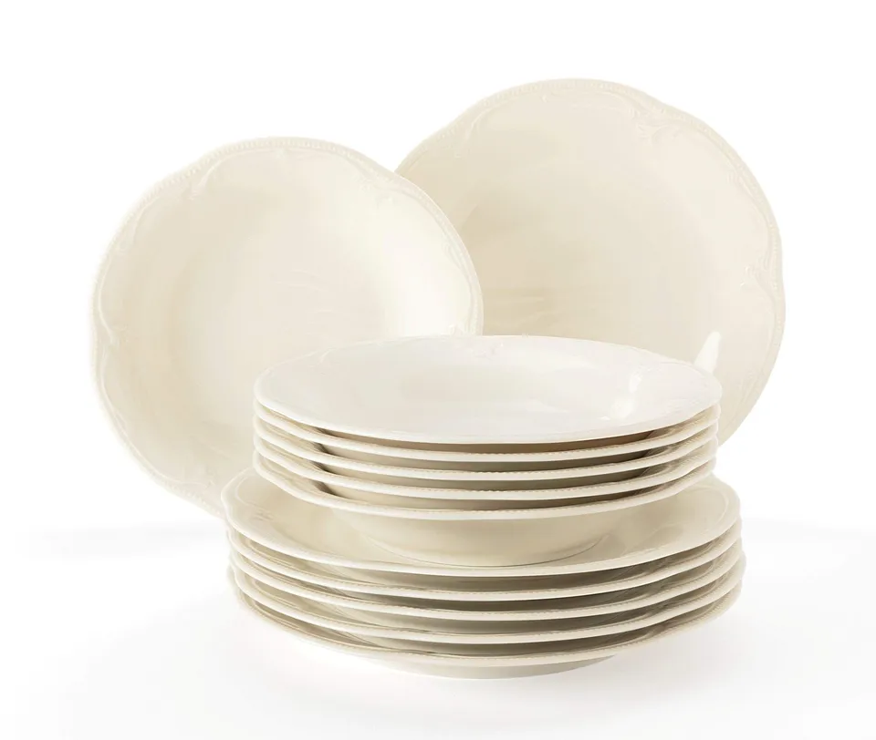 seltmann-weiden-rubin-wei-9-tafelservice-12-teilig-creme-hartporzellan image 1