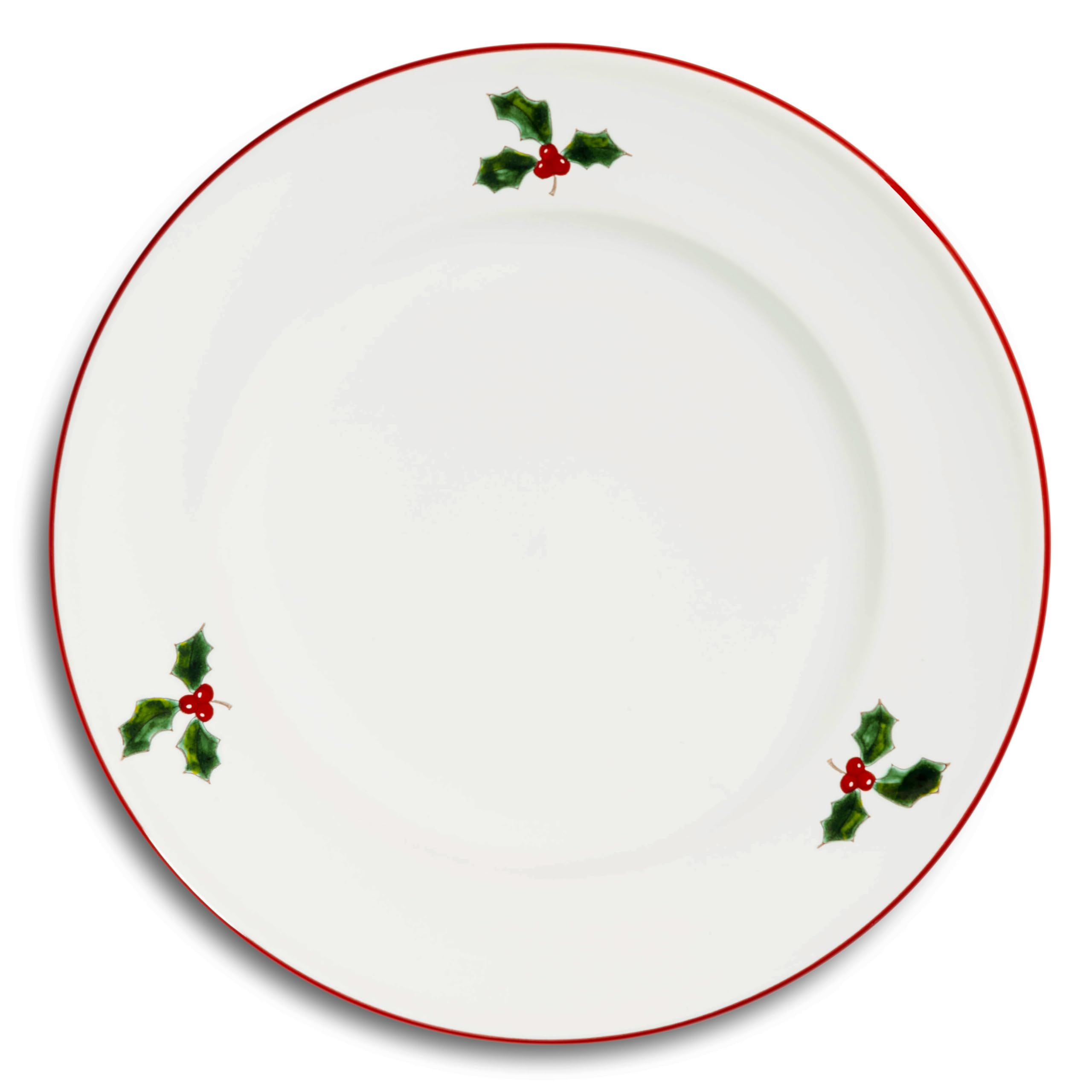 gmundner-keramik-winterbeere-rubinroter-rand-dessertteller-gourmet-22-cm-handgem image 2