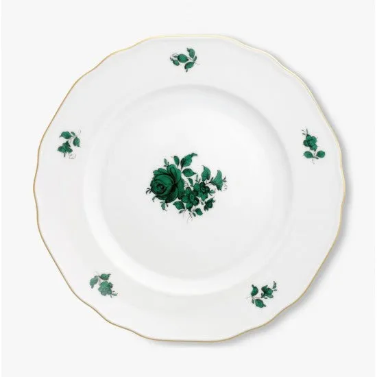 augarten-speiseteller-mozart-25-cm-dekor-maria-theresia-mit-kupfergr-n-blumen image 1