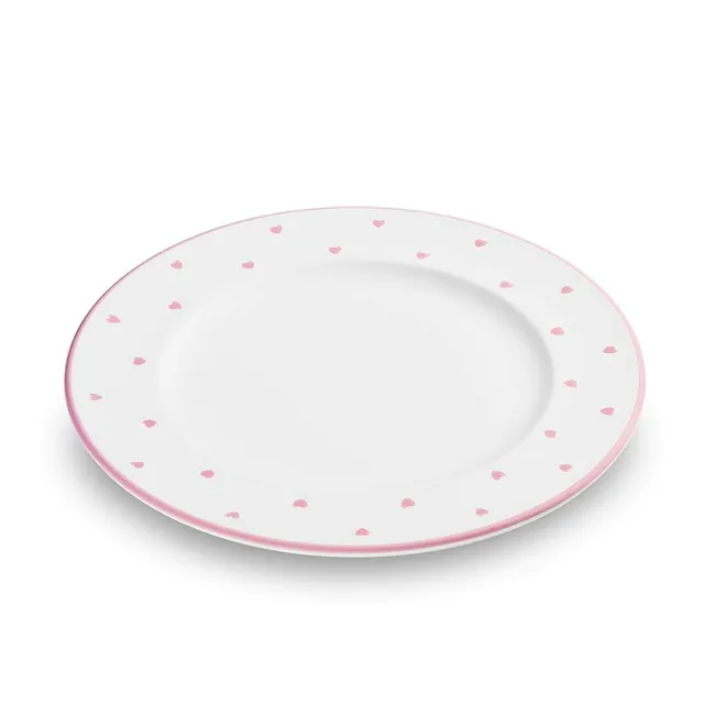 gmundner-keramik-herzerl-rosa-dessertteller-gourmet-22-cm image 1