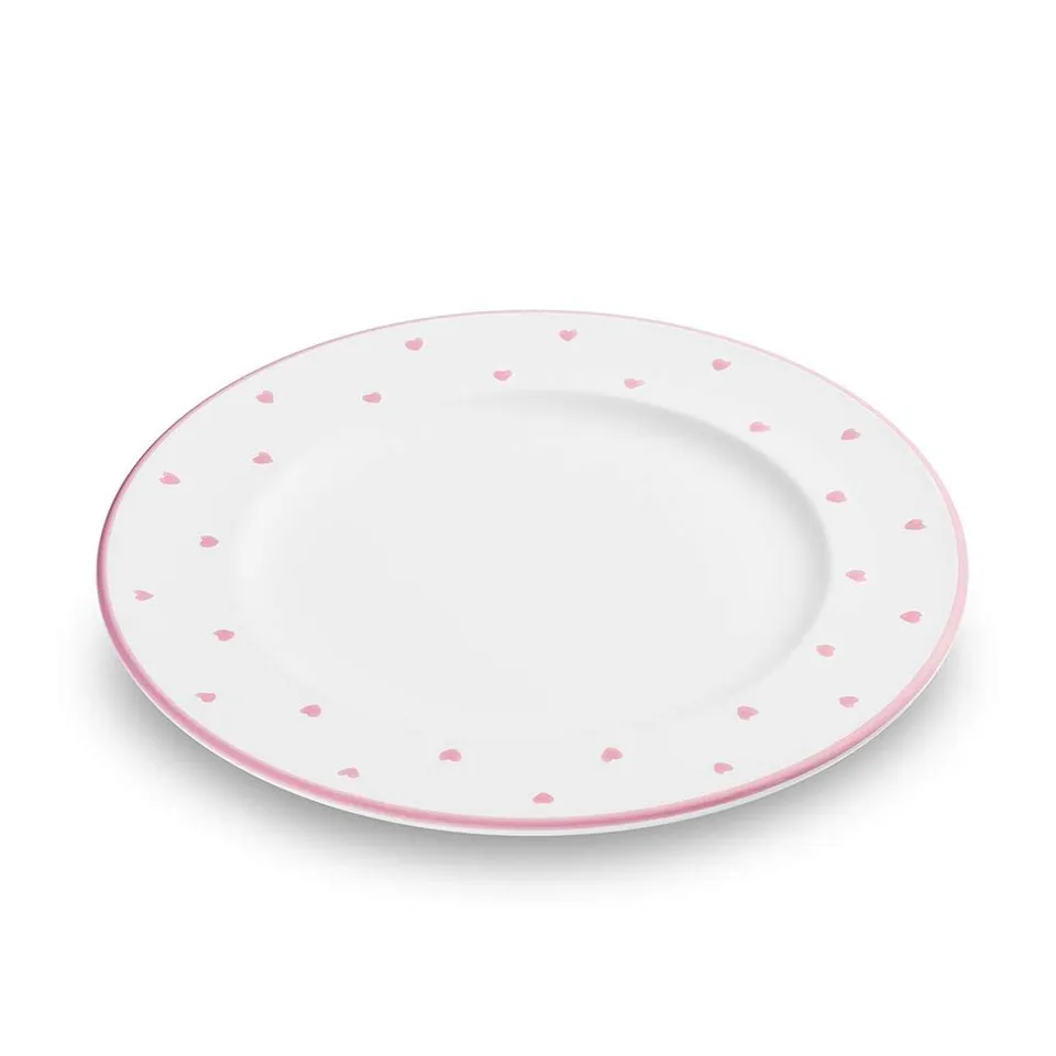 gmundner-keramik-herzerl-rosa-dessertteller-gourmet-22-cm image 1