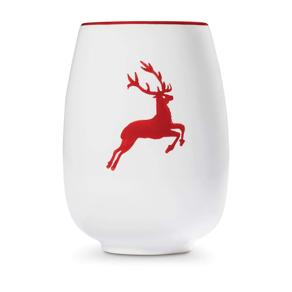 gmundner-keramik-rubinroter-hirsch-vase-11-cm image 2