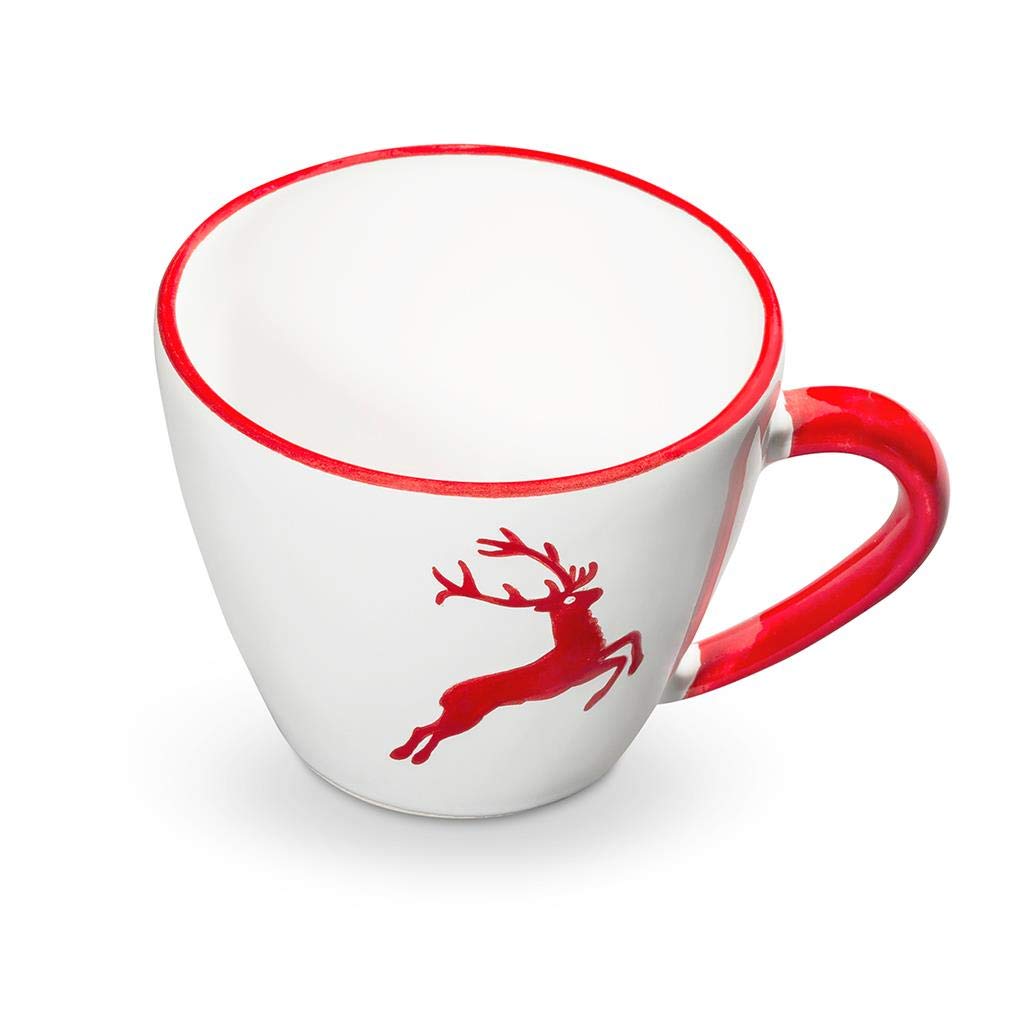 gmundner-keramik-rubinroter-hirsch-cappuccino-tasse-gourmet-0-16-liter image 1