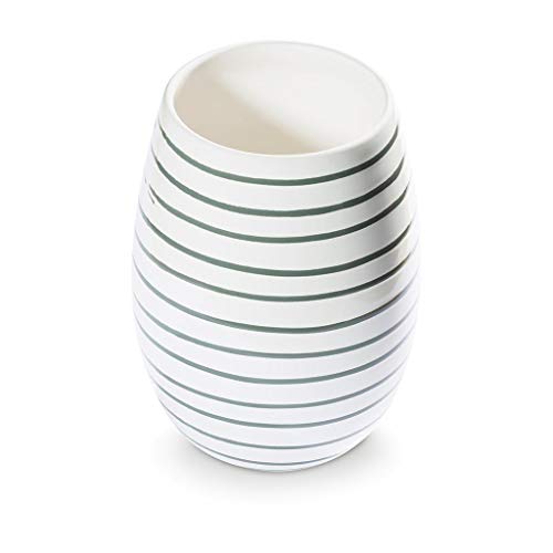 gmundner-keramik-vase-21-cm-dekor-graugeflammt image 3