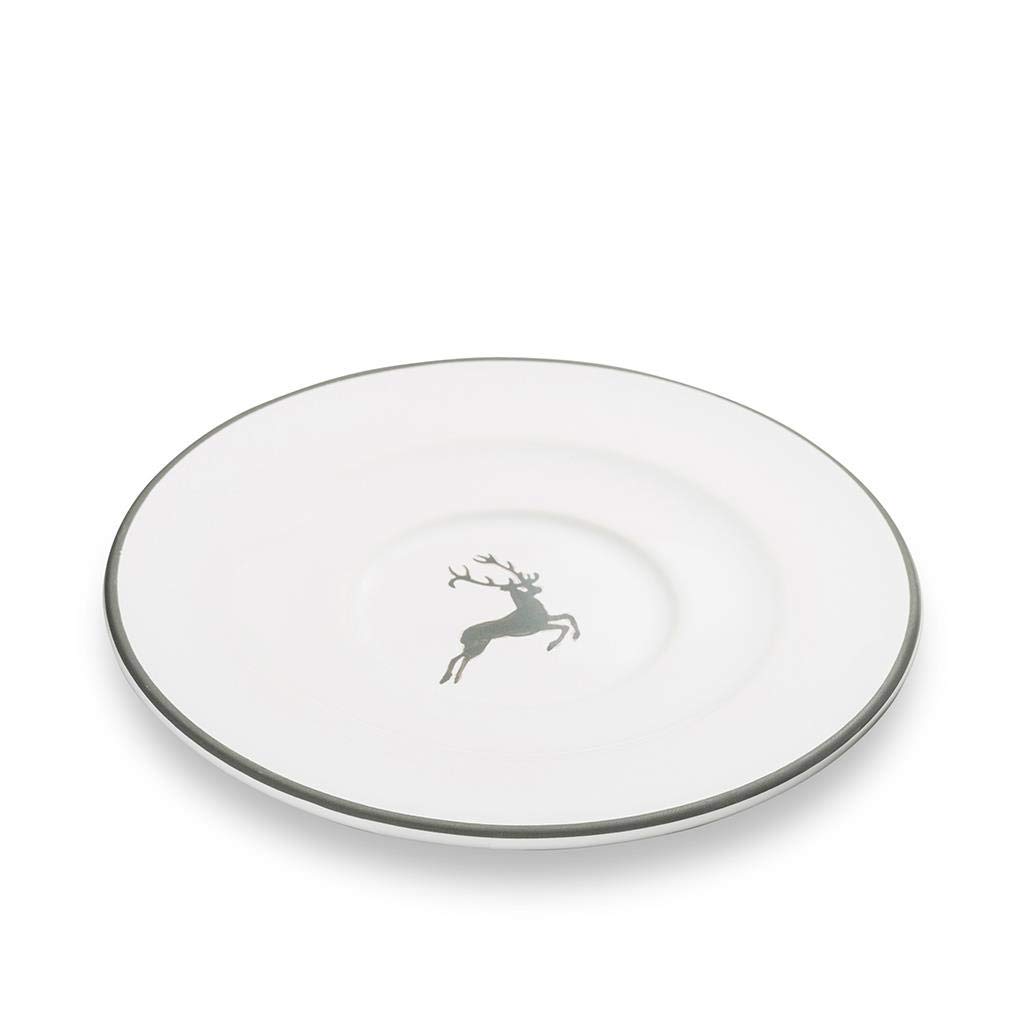 gmundner-keramik-grauer-hirsch-unterteller-cappuccino-gourmet-14-cm image 1