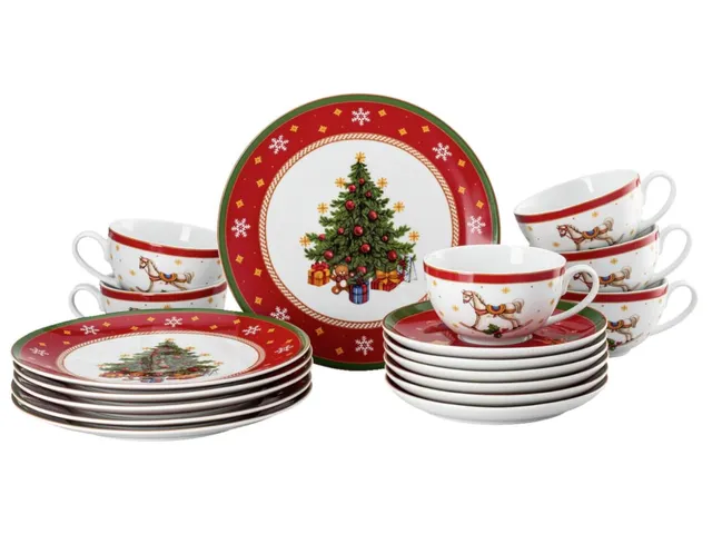 hutschenreuther-happy-wintertime-kaffeeset-kombi-18-teilig-porzellan-rot-gr-n image 1